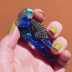 A Budgie Named Chirp Brooch