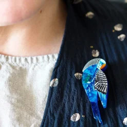 A Budgie Named Chirp Brooch