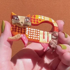 A Cat Named Purr Brooch