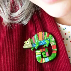 A Chameleon Named Pop Brooch