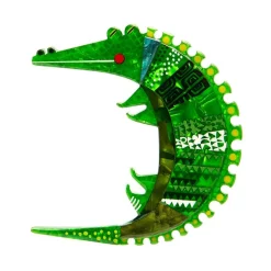 A Crocodile Named Growl Brooch