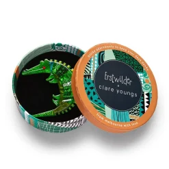A Crocodile Named Growl Brooch