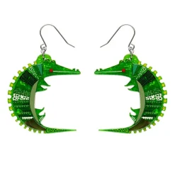 A Crocodile Named Growl Drop Earrings