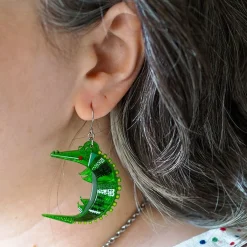 A Crocodile Named Growl Drop Earrings
