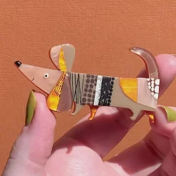 A Dachshund Named Bark Brooch