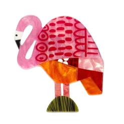 A Flamingo Named Honk Brooch