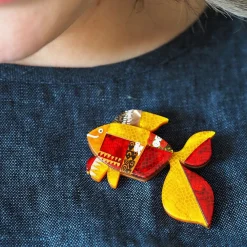 A Goldfish Named Silence Brooch