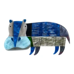 A Hippo Named Grunt Brooch