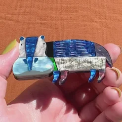 A Hippo Named Grunt Brooch