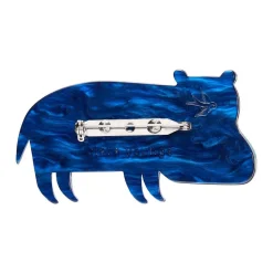 A Hippo Named Grunt Brooch