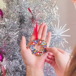 A Jolly Christmas Enamel Tree Ornament