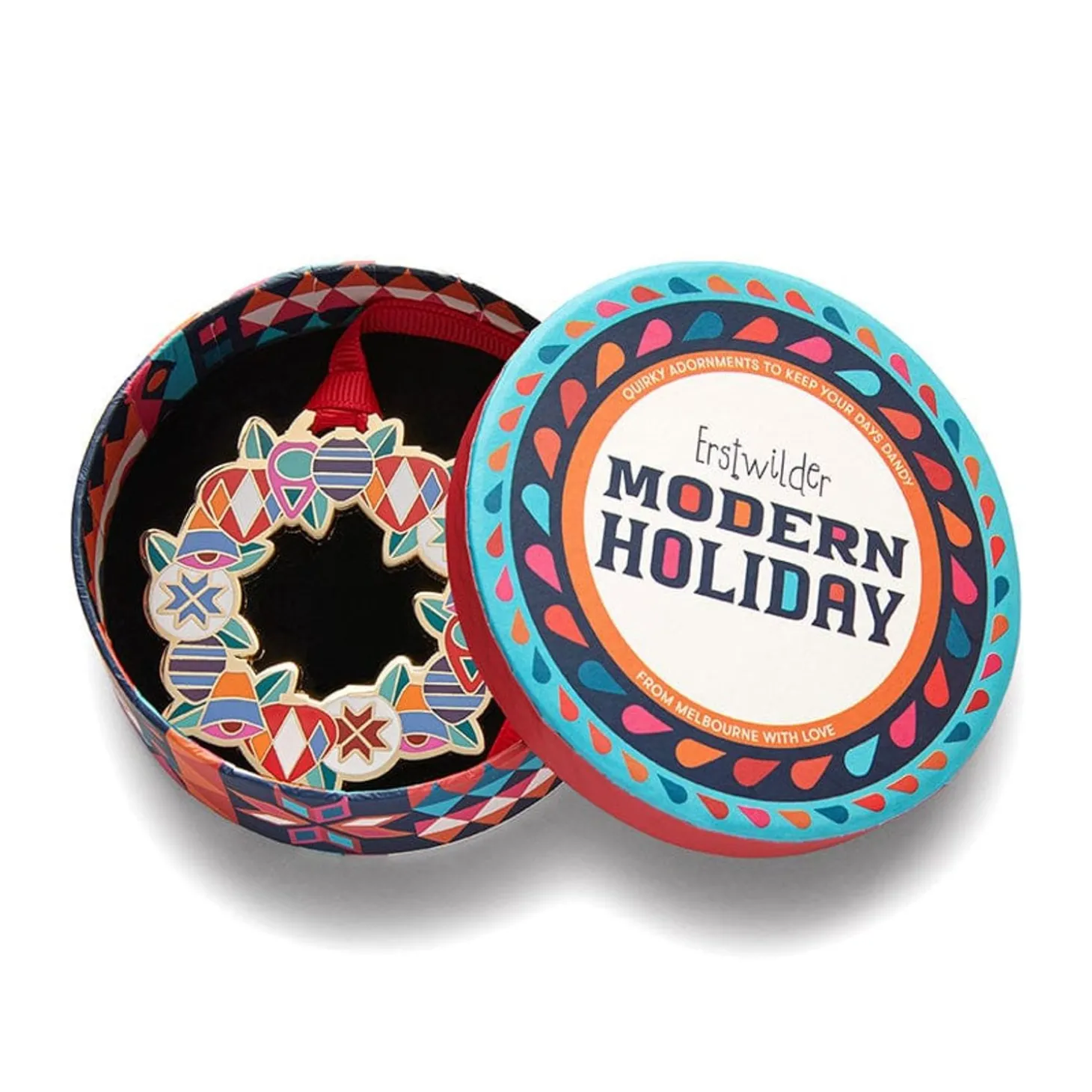 A Jolly Christmas Enamel Tree Ornament
