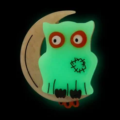 A Most Ghostly Owl Brooch
