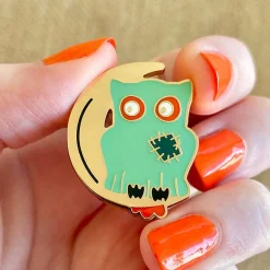 A Most Ghostly Owl Enamel Pin