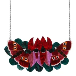 A Moth Amongst The Desert Peas Necklace