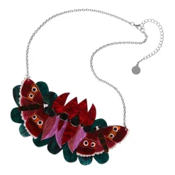 A Moth Amongst The Desert Peas Necklace