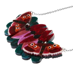 A Moth Amongst The Desert Peas Necklace