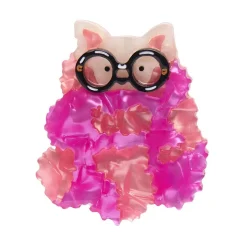 A Pooch Amongst The Pom Poms Mini Brooch