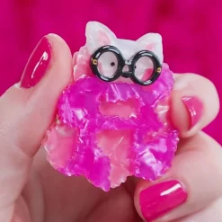 A Pooch Amongst The Pom Poms Mini Brooch