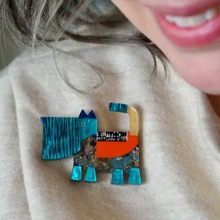 A Scottie Named Woof Brooch
