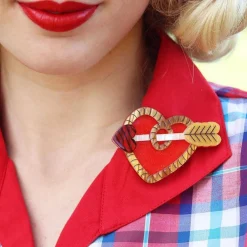 A Shot Through The Heart Brooch