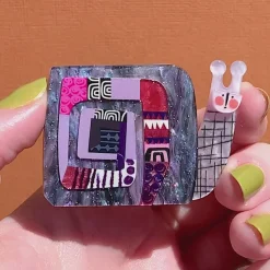 A Snail Named Whoosh Brooch
