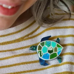 A Turtle Named Groan Brooch