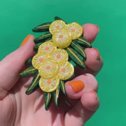Acacia In Gold Brooch