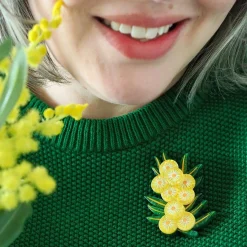 Acacia In Gold Brooch