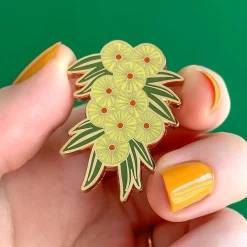 Acacia In Gold Enamel Pin