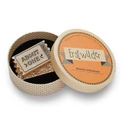 Admit One Ticket Brooch