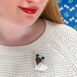 Adoring Polly Pug Mini Brooch