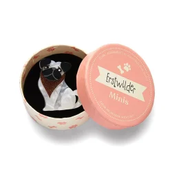 Adoring Polly Pug Mini Brooch