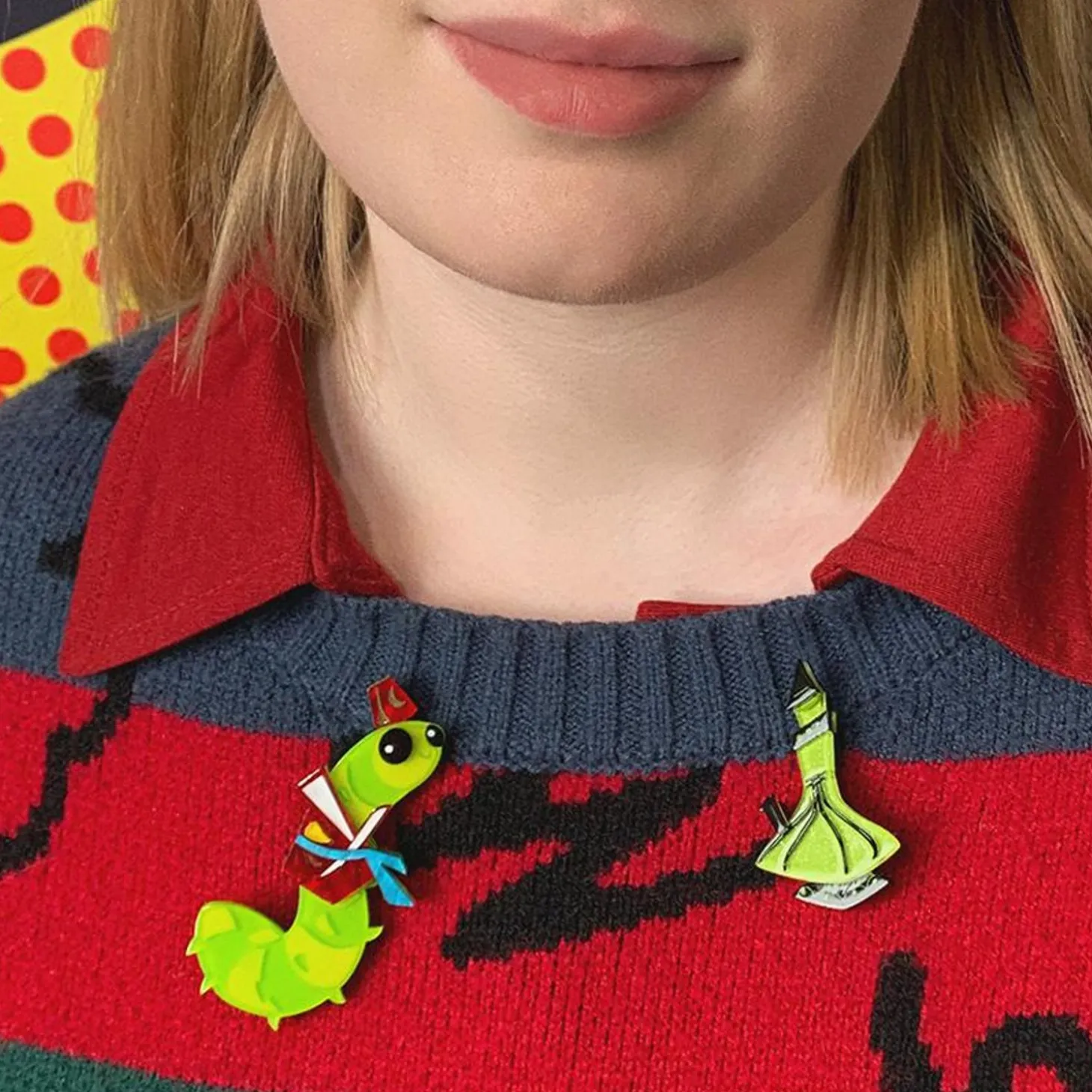 Advice From A Caterpillar Double Brooch