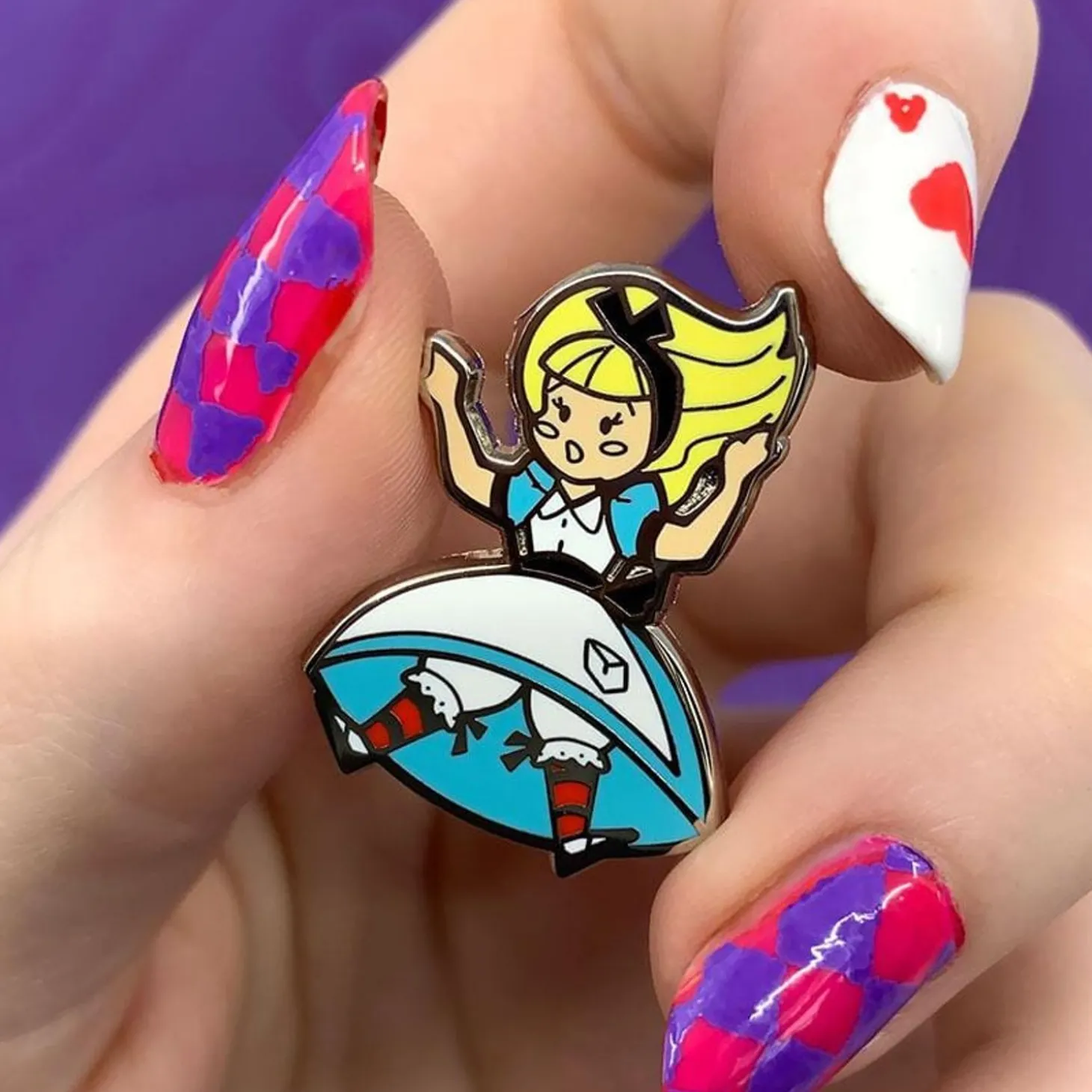 Alice Down The Rabbit Hole Enamel Pin