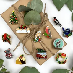 An Australian Christmas Complete Enamel Pin Pack - 12 Piece