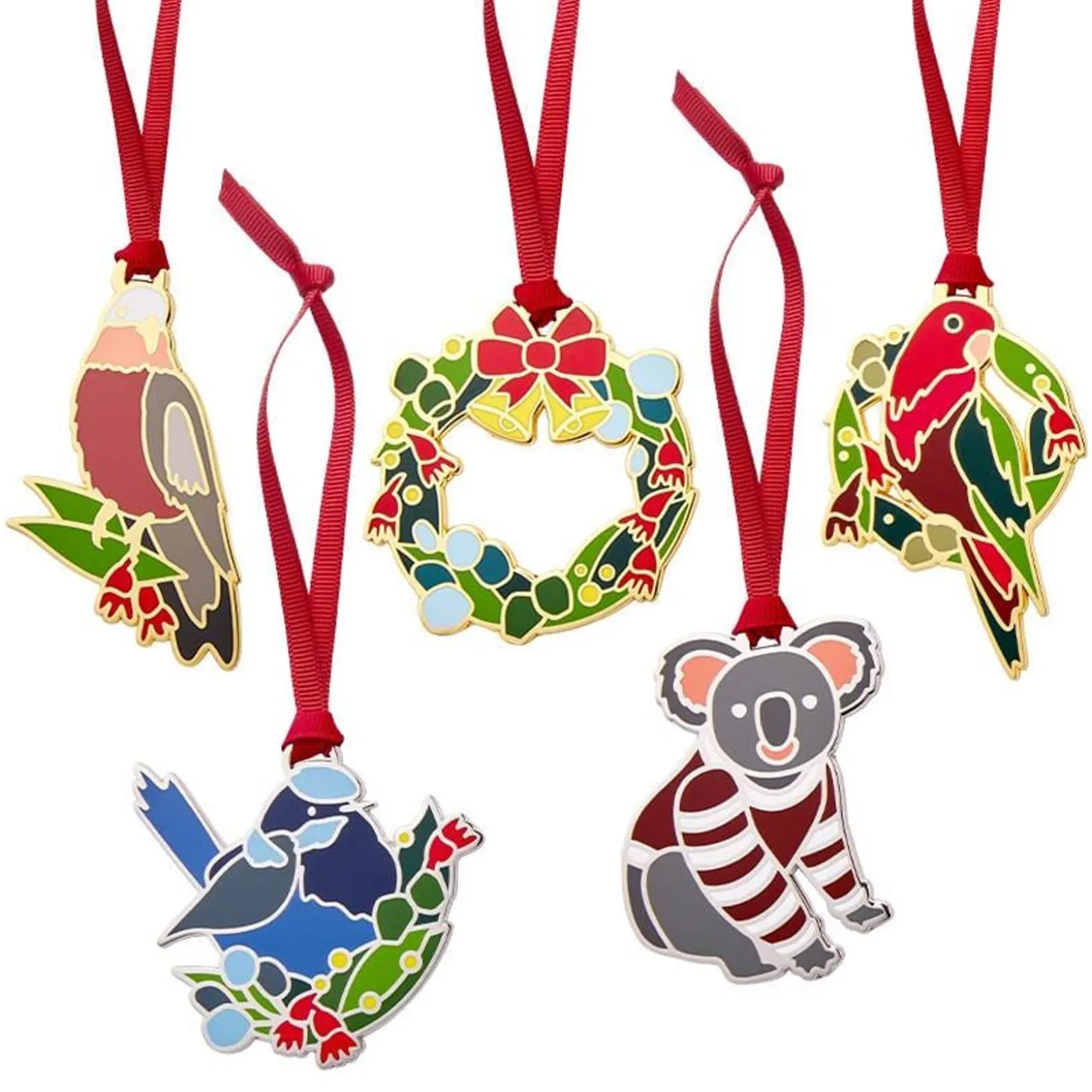 An Australian Christmas Ornament Pack - 5 Piece