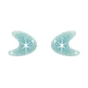 Atomic Boomerang Glitter Stud Earrings - Blue