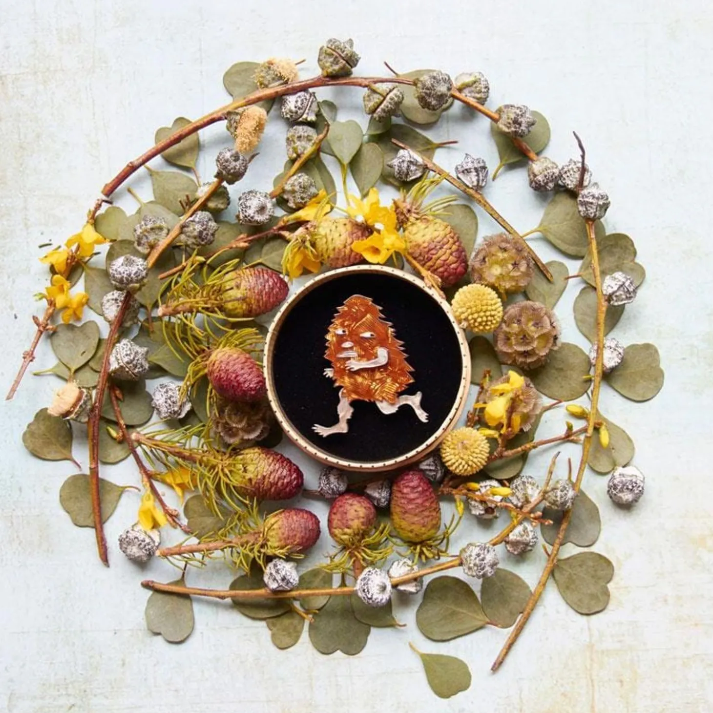 Banksia Man Brooch