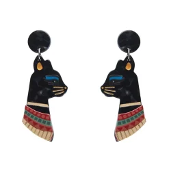 Bastet The Protector Drop Earrings