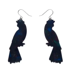 Bella The Black Cockatoo Drop Earrings