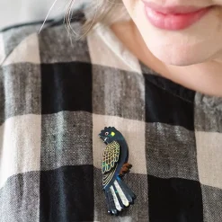 Bella The Black Cockatoo Brooch