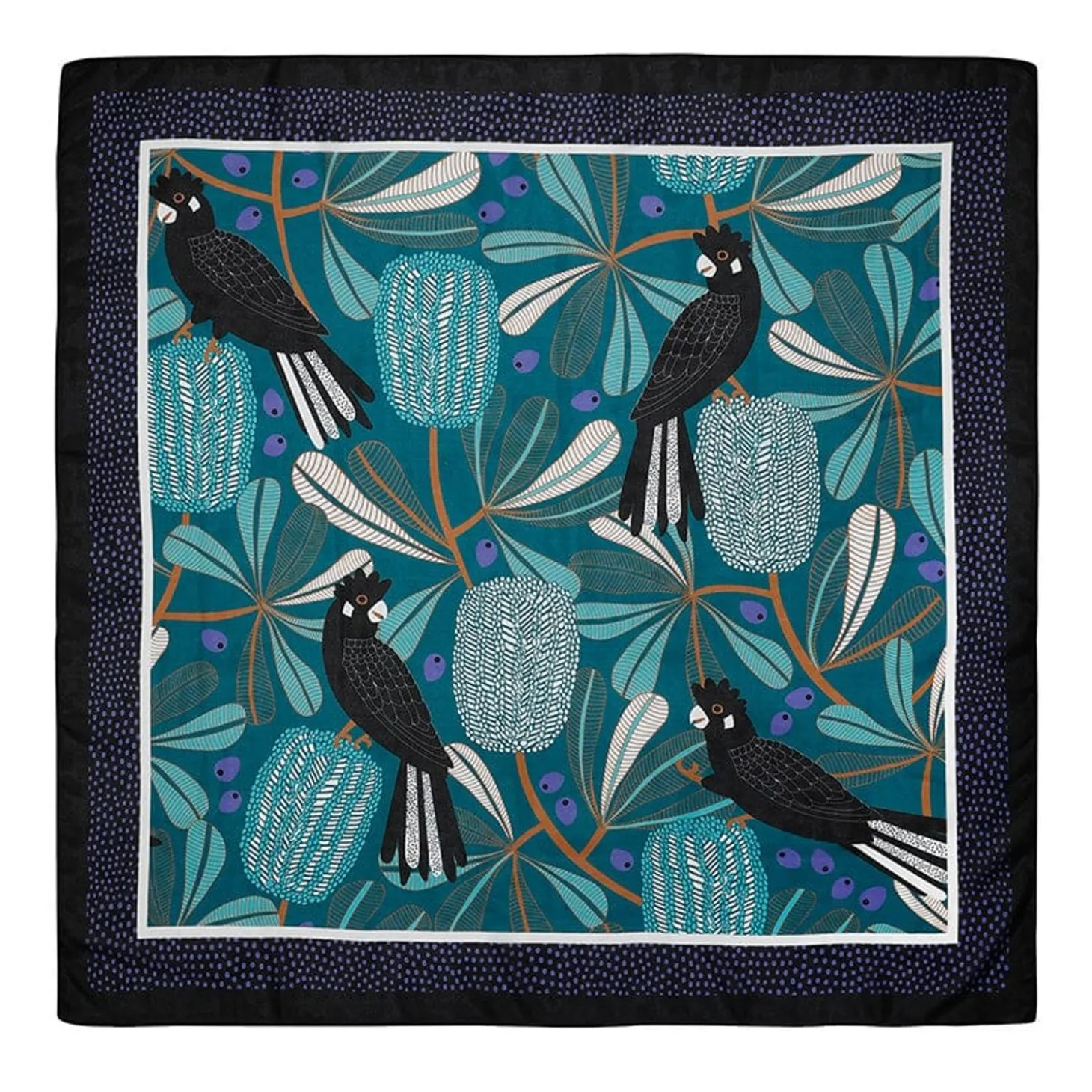 Bella The Black Cockatoo Square Scarf
