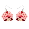 Big Adorable Strawberry Smile Drop Earrings