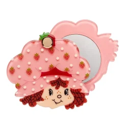 Big Adorable Strawberry Smile Mirror Compact