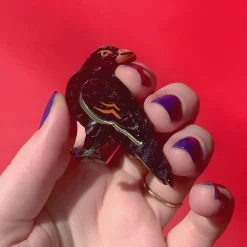 Black As Night Brooch