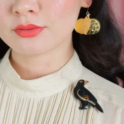Black As Night Brooch