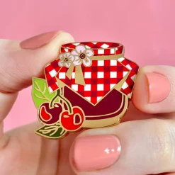 Black Cherry Bounce Enamel Pin