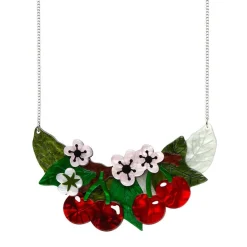 Blossoming Cherries Statement Necklace