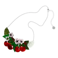 Blossoming Cherries Statement Necklace
